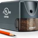 AFMAT Electric Pencil Sharpener, Heavy Duty Pencil Sharpeners for Classroom, Home, UL Listed Pencil Sharpener for 6.5-8mm No.2/Colored Pencils, 10000+ Sharpenings, Gray PS66