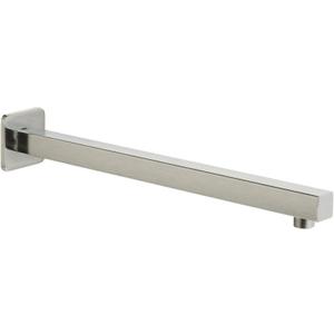 Voolan 20 Square Shower Arm with Flange and Teflon Tape, Extension Shower Head Arm for Bathroom Fixed Shower Head, Solid Stainless Steel, Wall Mounted (Brushed Nickel)