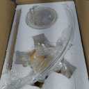 VILUXY Gold Semi-Flush Mount Ceiling Light Fixture with 24" Large White Fabric Drum Shade 5-Light for Bedroom Dining Room Entryway Round Ceiling Lamps