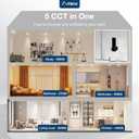 Amico 12 Pack 6 Inch 5CCT Ultra-Thin LED Recessed Ceiling Light with Junction Box, 1050LM Brightness, Dimmable Canless Wafer Downlight, 12W, ETL&FCC (White)