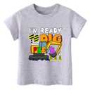 First Day of Preschool Shirt Pre K Shirts for Girls Boys Toddler Kids 1st Day of Prek Gift Cotton Tee, Size 100/52