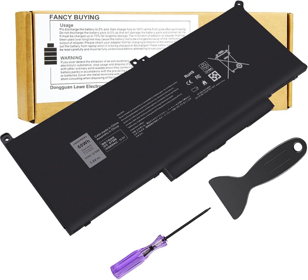 F3YGT 2X39G Laptop Battery for Dell Latitude 12 7000 7280 7290 13 7000 7380 7390 P29S002 14 7000 7480 7490 E7280 E7480 E7490 E7290 E7380 453-BBCF 451-BBYE DM3WC 0DM3WC KG7VF 0F3YGT DM6WC P73G002