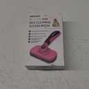 Swihauk Self Cleaning Slicker Brush for Dogs & Cats - Skin Friendly Grooming, Deshedding, Hair Removal for Puppies & Long/Short Haired Pets, Pet Supplies Accessory, Pink