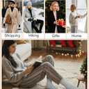 Loritta Wool Socks for Women, Winter Warm Stocking Stuffers Gifts for Women Cabin Crew Hiking Boot Socks (Large, C3-blue/Black/Brown/Dark Grey/Light Grey)