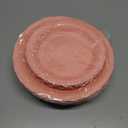 2 x Christmas Pink Paper Plates New Year 25 * 7" &25 * 9" Party Cake Dessert Scalloped Paper Plates Disposable Party Supplies Decorative for Birthday Baby Shower Wedding