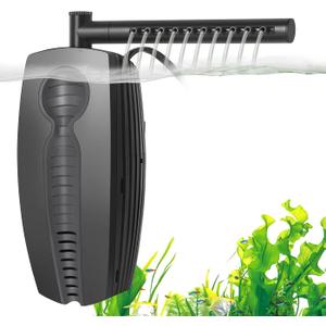 FEDOUR 165GPH Aquarium Filter, 8W Adjustable Fish Tank Filter, Submersible Internal Filter for 10-50 Gallon Tank, with Biochemical Cotton (Black)