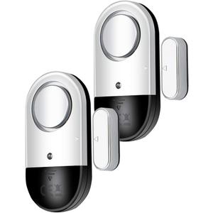 120 DB Loud Door and Window Open Alarm Sensor 2 Pack for Kids, Dementia Patients Safety, Wireless Security Alarms Keep Your Home, Pool, Cabinet, Business Safe
