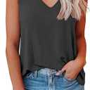 ATHLETIC WORKS Top for Women V Neck Summer Sleeveless T Shirt Tunic Casual Loose Fit Blouses XL/XG (16-18)