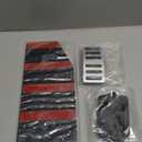 3 Pcs Automatic Foot Pedal Pads Foot Accelerator Pedal Covers for Ford Edge 2023 Aluminum Alloy Silver Tone