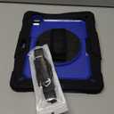 SEYMAC stock Case for iPad (A16) 11th/10th Generation 11''/10.9'' 2025/2022, Full-Body Drop Protection Case with Screen Protector &360 Rotate Hand Strap/Stand, Blue+Black