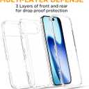 2 x AICase for iPhone Air Case Clear 3 in 1 Heavy Duty Drop Protection Full Body Rugged Shockproof/Dust Proof Triple Layer Transparent Military Protective Tough Durable Cover for iPhone Air 6.5"_1