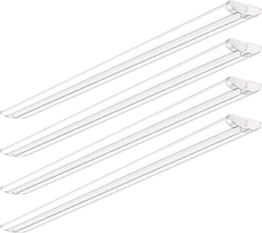 AntLux 110W 8FT LED Shop Lights Ultra Slim LED Wraparound, 12600LM, 5000K, 8 Foot Strip Light, Flush Mount Garage Office Warehouse Ceiling Lighting Fixture, 8 Foot Fluorescent Tube Replacement, 4 Pack