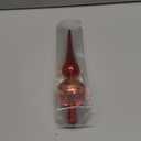 Cabilock Spherical Christmas Tree Topper Ornament Vintage 2 Tier Xmas Toppers Finals Shiny Metallic Christmas Tree Tops Ornaments for Xmas Holiday Decoration Red