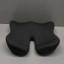 Seat Cushion for Tailbone & Sciatica Pain Relief - Plush Yet Supportive Ergonomic Memory Foam Chair Cushions for Office Chair, Car, Wheelchair, Airplane & Long Sitting (Gray)