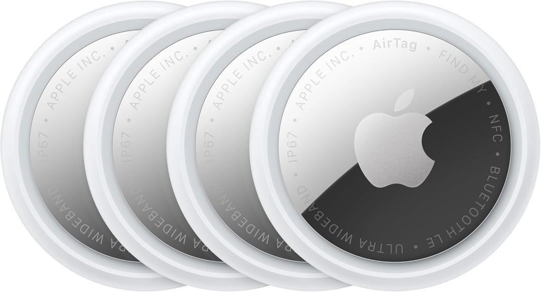 Apple AirTag (2nd Generation) - 4 Pack: Tracker for Keychain, Wallet, and More; Locator with Sound; Simple One-Tap Setup with iPhone or iPad; Key Finder with up to 1.5X Precision Finding Range*