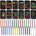 Tisancy 72 Pcs Teacher Appreciation Gifts Set Teacher Pens Notebooks Motivational Ballpoint Pens Inspirational Notepads for Women Office Gift Supplies