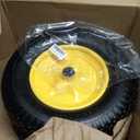 4.80/4.00-8 Tire & Wheel, Set of 2 Heavy Duty Pneumatic Rubber Wheels, 16 in Wheelbarrow Tires with 5/8" Bearings, Compatible with Hand Truck, Wagon, Dolly, Garden Cart, Dump Cart