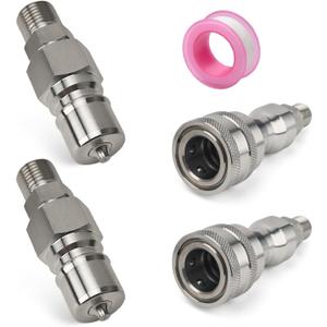 2Pcs M14-M16 Hydraulic Quick Coupling Adapter for Mini Excavator Hydraulic Hose Pipe Thread Connector Compatible with Most AGT Mini Excavators Well with M16 Ports
