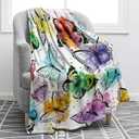 Jekeno Butterfly Throw Blanket Gifts for Women Girls, Christmas Birthday Valentines Butterfly Gifts for Butterflies Lovers Adult Kids, Colorful Blanket Decor for Home Bed Couch (50"x60")