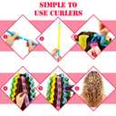 30 Pieces Heatless Waves Curlers Spiral Curls Styling Kit No Heat Hair Waver Spiral Curlers Rollers with 2 Pieces Styling Hooks for Most Hairstyles (45 cm, Mixed Color)