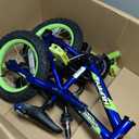 Huffy Upshot 12 Inch Boy's Bike for Kids, Blue, Removable Training Wheels, BMX Design, Designed for Growth, Durable Construction, EZ Build Assembly