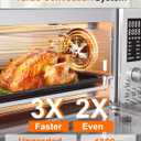 Nuwave Bravo Pro Smart 21QT Toaster Oven Air Fryer Combo, Convection Oven Countertop, 10 functions all in 1, with even & quick crisp technology, 50-450F, 1800W, Stainless Steel