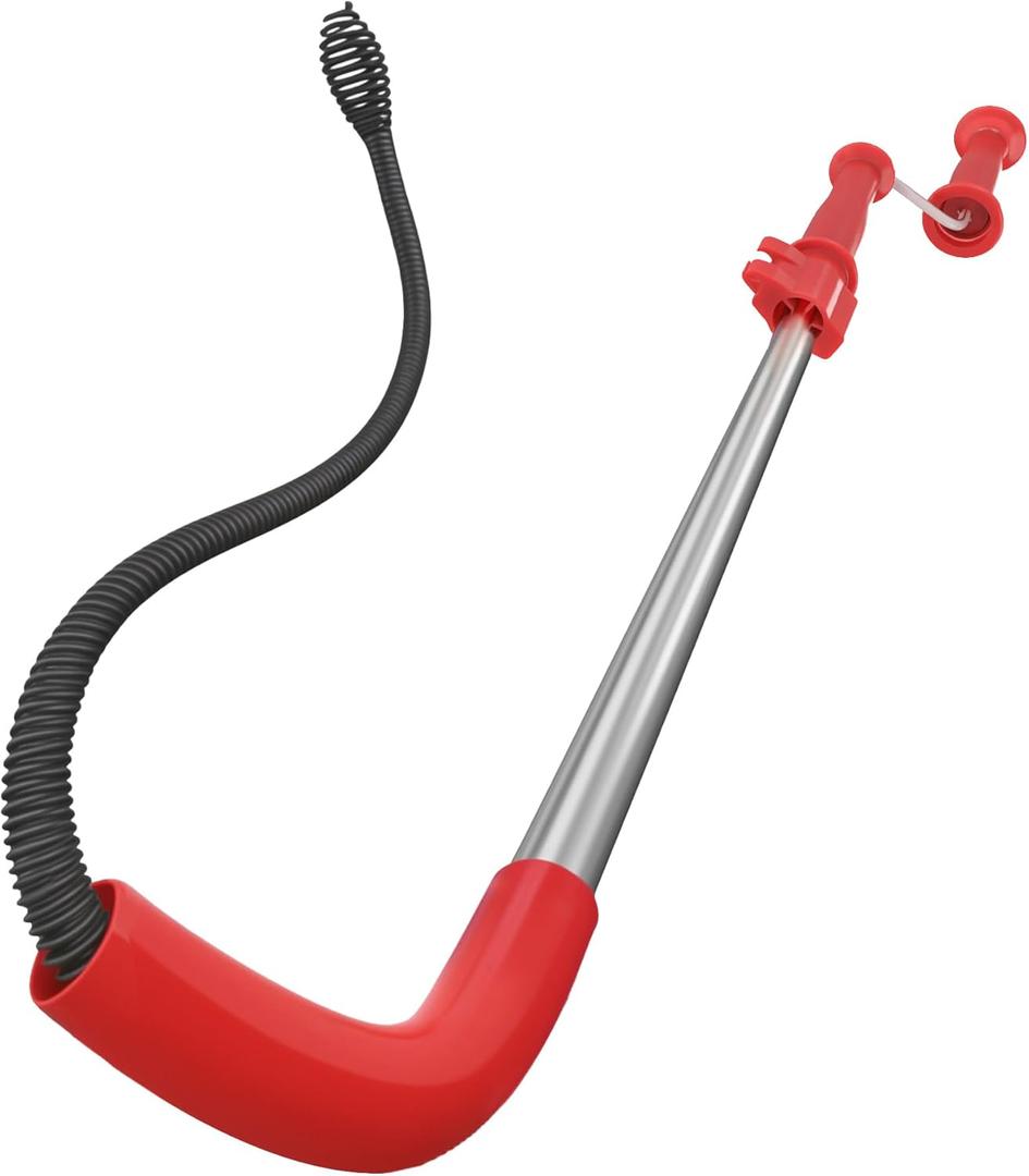 59787 Model K-3 Toilet Auger Clog Remover Toilet Snake for Unclogging with 3-Foot Snake and Bulb Head, Toilet Auger Snake for Unclogging Toilets for Home, Office, School, and More