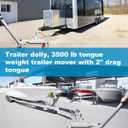 Heavy Duty Trailer Dolly, 3500 lb Tongue Weight Trailer Mover Dolly with 2 inch Ball, Angle Adjustable, Suitable for RV Boat Motorcycle Jet Ski