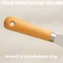 Butter Knives Set of 2, Wood Handle, Durable Stainless Steel Blade, Butter Knife for Smooth Spreading Butter Cream Cheese Jam, Ideal for Bagels, Sandwiches, Butter Knife Spreader 7.5 Inches