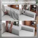 QIANMEW Couch Cushion Covers, Comfort Soft Magic Sofa Covers Washable Stretch Resistant Slipcovers for Sectional and L Shaped Seats Furniture Protectors for Pets (1PC Armrest Cover, Light Gray)
