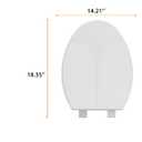 Toilet Seat with Toddler Seat Elongated, PP Material Family Toilet Seat Cover, Soft Close Adult & Toddler Seats, Easy to Clean, Safe Potty Training Solution for Kids, Bathroom Upgrade for Home