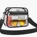 USPECLARE Clear Bag for Stadium Events Clear Handbags Purses for Sports Fans Transparent Crossbody Bag for Concerts Festivals