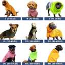 Spark Paws Dog Raincoat, Waterproof Windproof Rain Jacket, for Small Medium Large Extra Large Dogs, Reflective Breathable Full-Body Coverage Dry Suit - Mustard Yellow - 3XL