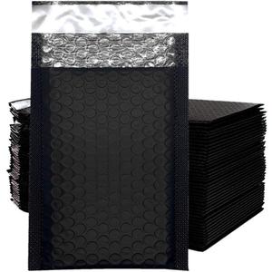 Bubble Mailers 3.5X5.9 Inch 50 Pack Small Padded Envelopes Poly Thicken Padded Self Seal Envelopes Bags(Black)