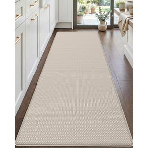 DEXI Kitchen Floor Mats Cushioned Anti Fatigue, 23x59, Large Wide Standing Runner Rug Waterproof, Comfort Memory Foam Padded for Front Sink Laundry, Beige