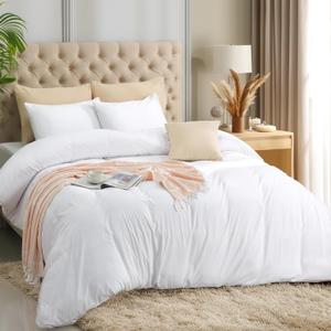 Utopia Bedding Full Sheet Set – 4 Piece Bed Sheets for Full Size Bed, Soft and Breathable Microfiber, Includes 1 Comforter, 1 Bedspread and 2 Pillowcases (White)