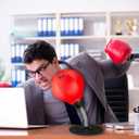 Tech Tools Stress Buster Desktop Punching Bag - Suctions to Your Desk, White Elephant Gifts for Coworker Men and Women, Heavy Duty Stress Relief Ball, Gag Gifts Funny Desk Accessories