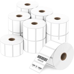 2" x 1" Direct Thermal Label, Paper for Barcodes Postage Address Perforated & Compatible with Rollo, Zebra, Munbyn, Nelko Printers(2 Rolls, 1300 Labels/Roll)