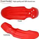 Kie CRF50 Plastic Kit XR50 Fender Kit Red White Fairing Fender Kit - Motorcycle Fender Fairing Body Work Kit Compatible with Honda CRF 50 XR 50 SDG SSR 107 110 125 Pit Dirt Bike