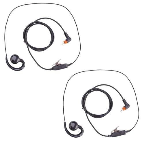 POFENAL M0torola SL300 Earpiece & TLK 100 Walkie Talkie Headset | SL3500e/SL7550 Radio Headset with Mic PTT | Compatible with M0torola SL300/TLK100/SL1K/SL1M/SL4000(C-Shape, 2 Pack)