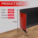 Vinyl Wall Base Baseboard Molding Trim 4" Flexible Self Adhesive Rubber Wall Base Moulding Trim Peel and Stick Design, 4 Inch x 20 Feet, Black