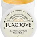 LUXGROVE Leather & Furniture Repair Salve- Polisher, Leather Cleaner and Conditioner for Furniture - UV Protectants Help Prevent Cracking or Fading, for Car Seat, Couch, Shoe, Purse, Boot - 8oz