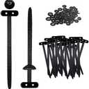 160Pcs Nylon Universal Cable Tie Buckle, Heavy Duty Self-Locking Nylon Zip Ties Holder with Pin & Button Design for Car Fender Trunk Repair, Wire Bundling, Home & Garage Use