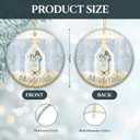 8 x Oh Holy Night Ornament 2025  Gift for Believers, Churchgoers, Christian Christmas Tree Decoration with Baby Jesus, Mary & Joseph  Religious Holiday Keepsake Gift for Family, Friends, Church