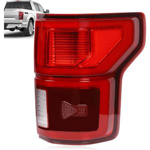 Nakuuly LED Tail Light with Blind Spot Compatible With Ford F150 2018 2019 2020 Right Passenger Side Taillight Rear Brake Lamp Signal Assembly with Bulb # KL3Z13404B(Module NOT Included)