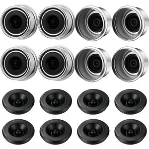 8 Pieces Trailer Dust Cap 1.98 Inch Trailer Hub Cap Trailer Axle Grease Cap Galvanized Grease Cap Covers Dust Cap with Rubber Plugs Compatible with Most 2000-3500 lb Axles Trailer Wheel Hubs