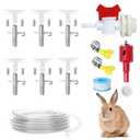 Automatic Rabbit Watering System,Rabbit Water Dispenser Kit,Automatic Rabbit Feeder,Nipple Drinker Feeders for Rabbits,Nipple Drinker Feed-ers