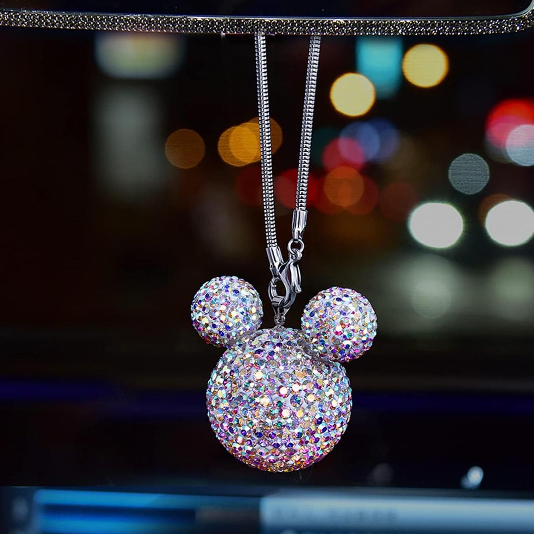 Crystal Ball Car Hanging Ornament - Cute Men's and Women's Car Interior Decoration - Great Gifts for Friends or Family (Color)