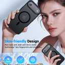 Magnetic for iPhone 17 Air Case, [Anti-Slip] [Military-Grade Drop Protection] [Camera Protection] Skin-Friendly Slim Matte Shockproof Protective for iPhone 17 Air Phone Case, Black
