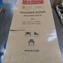 Findepot 56"-60" W x 75" H Frameless Shower Door, Double Sliding Shower Door,5/16"(8mm) Clear Tempered Glass,Silent Soft-Close Design,Brushed Gold